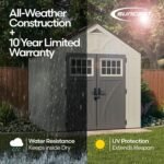 8×7 FT Resin Storage Shed – Tremont Lockable Double Door - Image 7