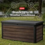 150 Gal Resin Deck Box – Signature Outdoor Storage Rosewood - Image 4