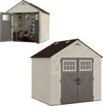 8×7 FT Resin Storage Shed – Tremont Lockable Double Door - Image 2