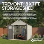 8×7 FT Resin Storage Shed – Tremont Lockable Double Door - Image 3