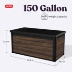 150 Gal Resin Deck Box – Signature Outdoor Storage Rosewood - Image 3