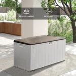 110 Gal Resin Deck Box – Waterproof Lockable Outdoor Bin - Image 4