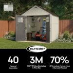 8×7 FT Resin Storage Shed – Tremont Lockable Double Door - Image 9